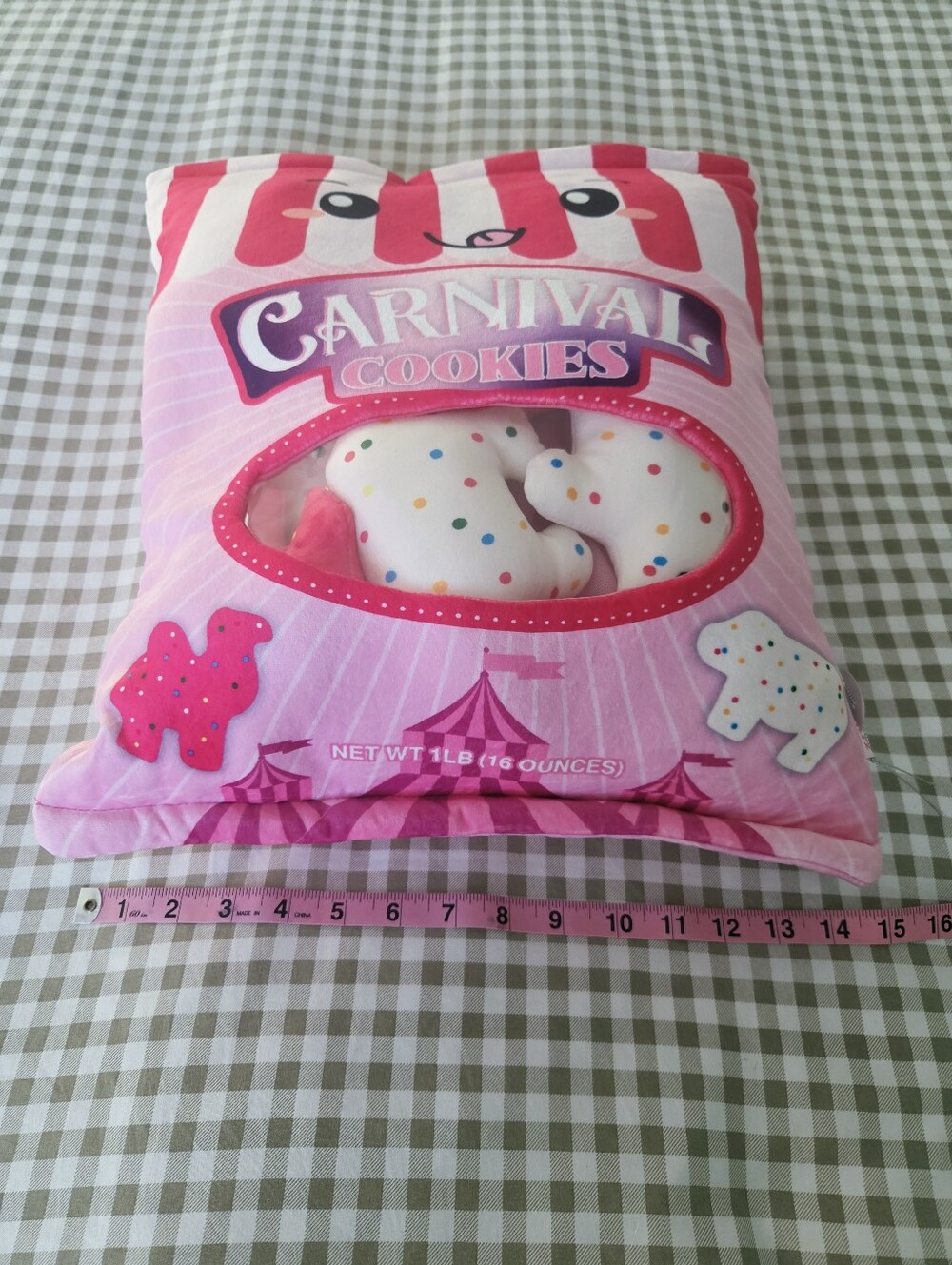 NWT Bewaltz Carnival Cookies Pillow with Mini Cookie Plush Camels & Bears - Picture 6 of 14